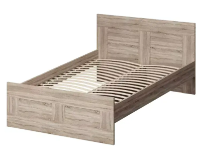 Сириус кровать двойная 1200 СВЕДСТА (Дуб Сонома (1260*825*2054))