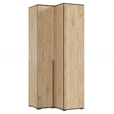 Норд Шкаф угловой МИФ (Дуб Крафт (Золотой)(КРОМКА ВЕНГЕ))