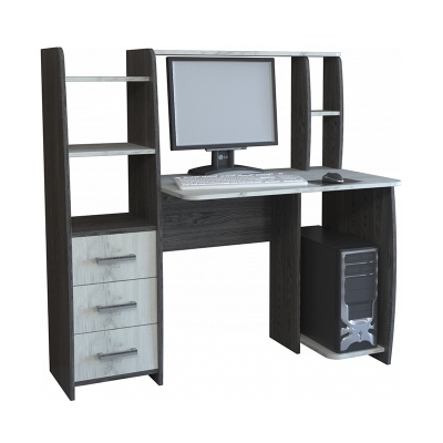 Стол компьютерный КЛ 6.3 РОСТОК (Ясень анкор/Дуб крафт белый)