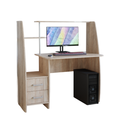 Стол компьютерный КЛ 6.2 ПРАВЫЙ РОСТОК (Дуб баррик)