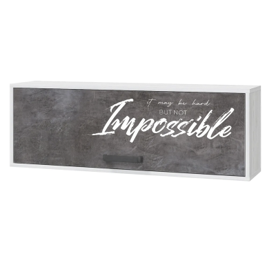 Подростковая серия Оливер Шкаф настенный с 1 дверкой 1050 МЛЕК (ясень анкор св./камень темный с ф/п (1052*360*302))