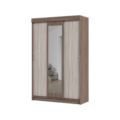 Басса (Бася)/Брио ШКК 551 Шкаф-купе 1300 СТЕНД/ТВД (фасад ШИМО СВЕТЛЫЙ/корпус ШИМО ТЕМНЫЙ (1,3х2,02х0,516))