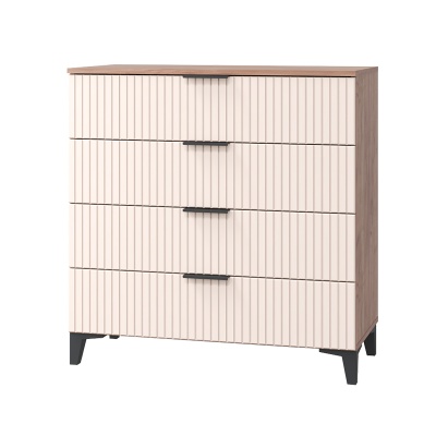 Спальный гарнитур Тоскана Комод 4 ящика МЛЕК (дуб табачный/бисквит(902*935*446))