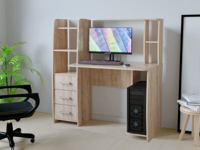 Стол компьютерный КЛ 6.3 РОСТОК (Дуб баррик)