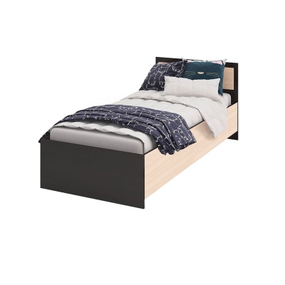 Гармония КР 603 кровать 900 СТЕНД/ТВД (фасад БЕЛФОРТ/корпус ВЕНГЕ (0,952х0,7х2,032))