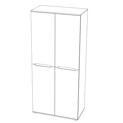 Спальный гарнитур Ким Шкаф 2-х ств. МИФ (Графит софт, сонома СНЯТ)