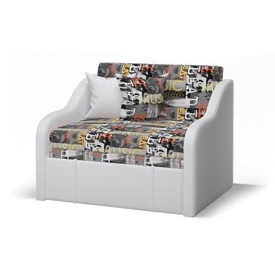 Диван Том МЛЕК (Music/экокожа Reex white (1150*890*880))