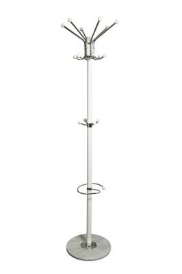 Вешалка Мори (NM-8009) КНР (Белый. Метал трубка с + мраморное основание)