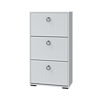 Прихожая Шарлиз Обувница МЛЕК (Белое сияние/белый снег (602*1115*318))