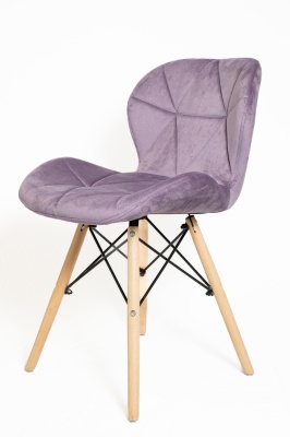 Стул Манжера КНР (бархатный стул, деревянные ножки, металлический каркас 59 фиолетовый)
