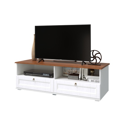 Гостиная Валенсия Тумба ТВ МИФ (Белый, Белый)