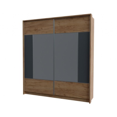 Либерти Шкаф-купе 1600 РОСТОК (Дуб крафт золотой / Антрацит)