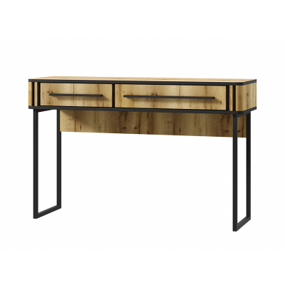 НКМ Аэлита секция №7 консоль на мет. опорах РОСТОК (Дуб Вотан / Черный (1170*758*350))