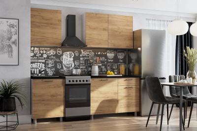 Кухонный гарнитур "Лаванда" (без столешницы) SV-мебель (Дуб Золотой)