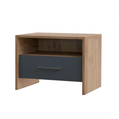 Либерти Тумба прикроватная РОСТОК (Дуб крафт золотой / Антрацит)