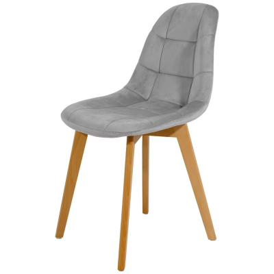 Стул Аделаида КНР (стул с бархатным сиденьем и деревянными ножками светло-серый)