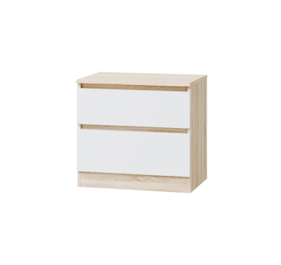 Спальный гарнитур Лори Тумба прикроватная МЛЕК (Дуб Сонома св/Белый(552*513*386) СНЯТ)