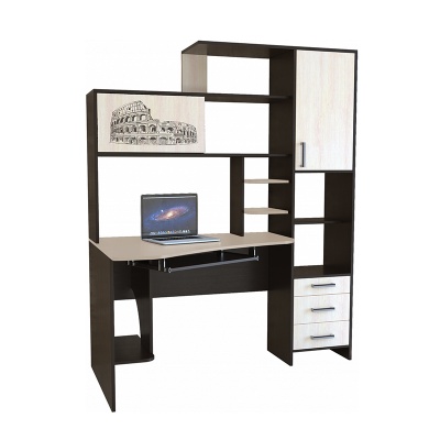 Стол компьютерный КЛ 6.0 ЛЕВЫЙ РОСТОК (Венге / Дуб молочный)