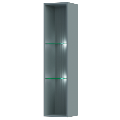 Гостиная Оливия Шкаф навесной открытый МДФ МИФ (Сумеречный голубой/Шарли бриз)