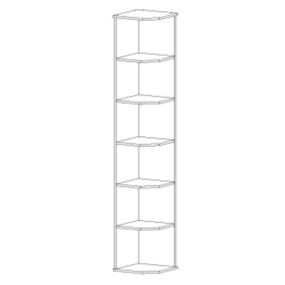 Прихожая Италия ШТ-370 Шкаф торцевой с полками ПАМИР (Венге СНЯТО)