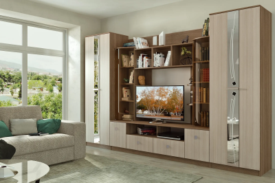 Гостиная Венеция МИФ (Ясень шимо светлый, ясень шимо темный)