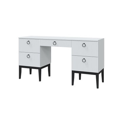 Спальный гарнитур Шарлиз Туалетный столик МЛЕК (Белое сияние/Белый снег софт (1496*771*458))