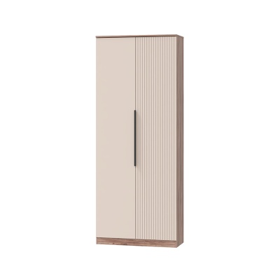 Прихожая Тоскана Шкаф для платья и белья с выдвижной штангой МЛЕК (дуб табачный/бисквит(902*2274*384))