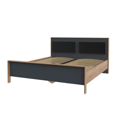 Либерти Кровать 1800 РОСТОК (Дуб крафт золотой / Антрацит)