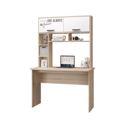 Детская серия Джуниор Полка надставка МЛЕК (дуб сонома св/бел.фотоп(1125*1055*270))