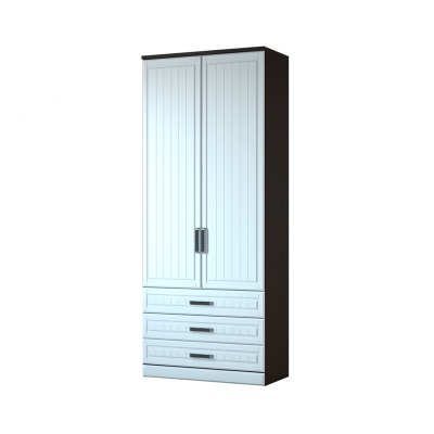 НКМ Венеция-1 МДФ Секция №9 шкаф 2-х ствр. с ящиками РОСТОК (Дуб сонома/Белое дерево)