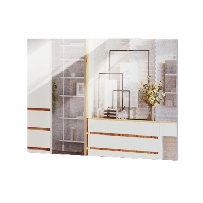 НКМ Дубай секция №1 Зеркало навесное РОСТОК (Дуб Вотан (800*600*20))