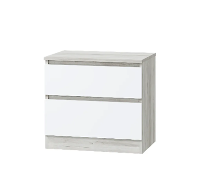 Спальный гарнитур Лори Тумба прикроватная МЛЕК (Дуб Серый/Белый(552*513*386))