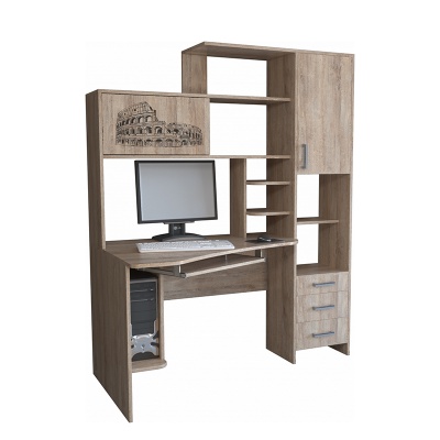 Стол компьютерный КЛ 6.0 ЛЕВЫЙ РОСТОК (Дуб баррик)