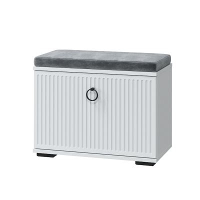 Прихожая Шарлиз Тумба с мягким элементом МЛЕК (Белое сияние/бренди лайт 26 (602*468*318))