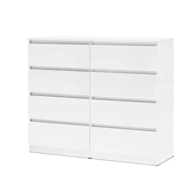 Челси Комод 8 ящиков МИФ (Белый глянец холодный, белый)