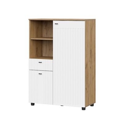 Модульная система Милан Тумба многофункциональная SV-мебель (Дуб Золотой/Белый матовый)