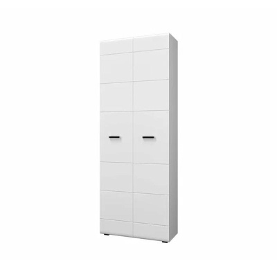 Гостиная Нэнси New Шкаф 2-х дверный (800) (МДФ) МИФ (Белый глянец холодный, Белый)