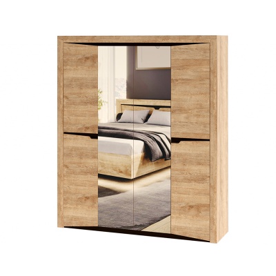 Спальня Версаль-5 Секция №16 шкаф 4-х ств. РОСТОК (Дуб баррик)