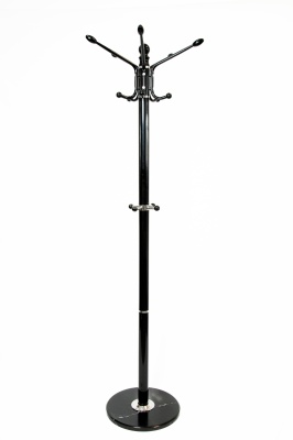 Вешалка Мельтон (NM-8024) КНР (Черный. Металлическая трубка + мраморное основание)