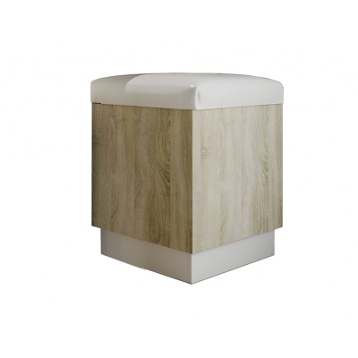 НКМ Эдем-1 секция №18 пуфик РОСТОК (Дуб сонома / Белый жемчуг)