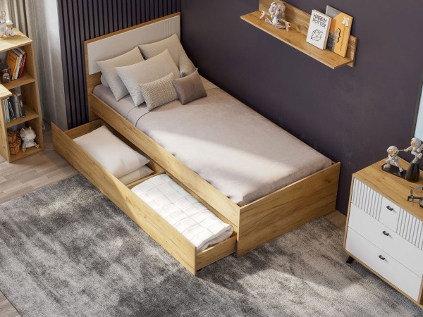 Модульная система Милан Ящик для кровати SV-мебель (Дуб Золотой)