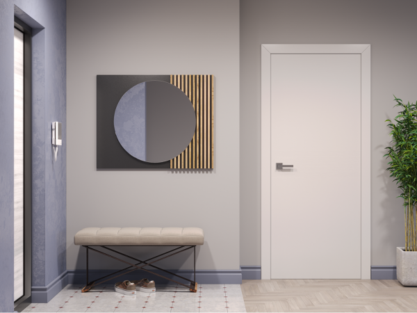 НКМ Аэлита секция №9 зеркало навесное РОСТОК (Дуб Вотан / Черный (1000*800*36))