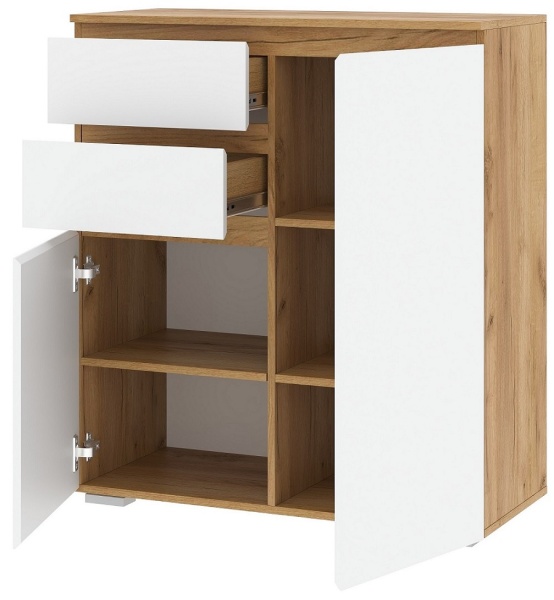 Прихожая Гретта Тумба 2С2Я ПАМИР (Крафт золотой-Белый)