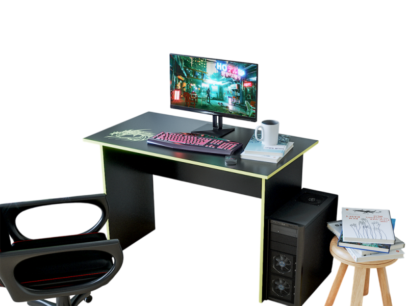 Стол компьютерный КЛ 9.2 РОСТОК (Черный/Желтый)