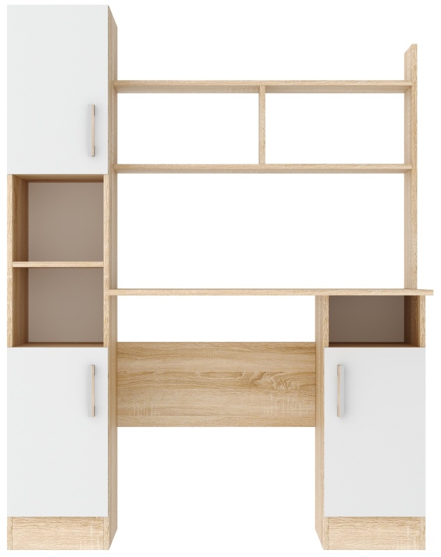 Стол ПКС-6 ПАМИР (Сонома-Белый глянец)