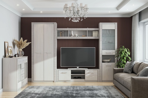 М/С Гамма 20 Шкаф универсальный SV-мебель (Ясень анкор светлый / Сандал светлый)