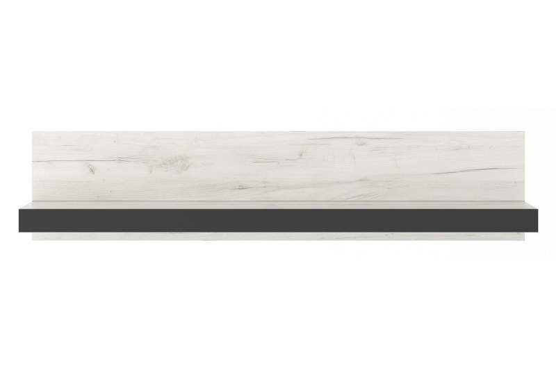 Гостиная Гретта Полка навесная 1350 ПАМИР (Крафт белый-Антрацит)