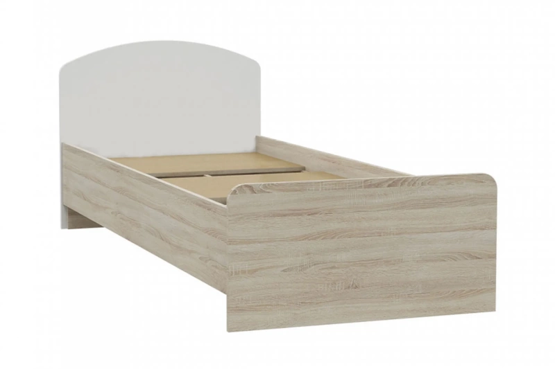 Спальный гарнитур Мартина Кровать 900 МИФ (Белый глянец, сонома)