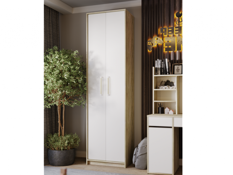 НКМ Эдем-1 секция №3 шкаф РОСТОК (Дуб сонома / Белый жемчуг)