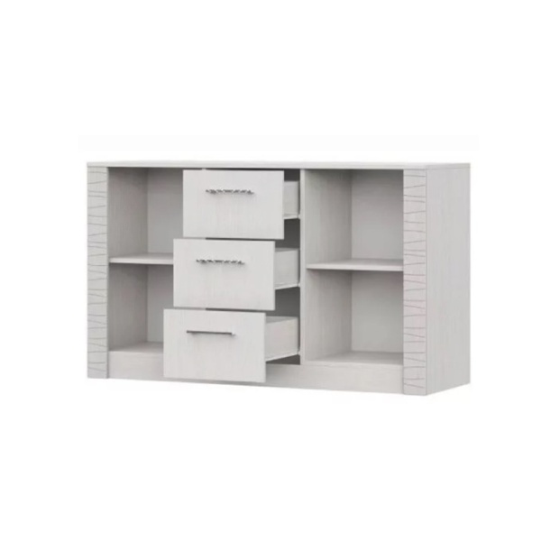 М/С Гамма 20 Комод (3 ящика двухстворчатый) SV-мебель (Ясень анкор светлый / Сандал светлый)